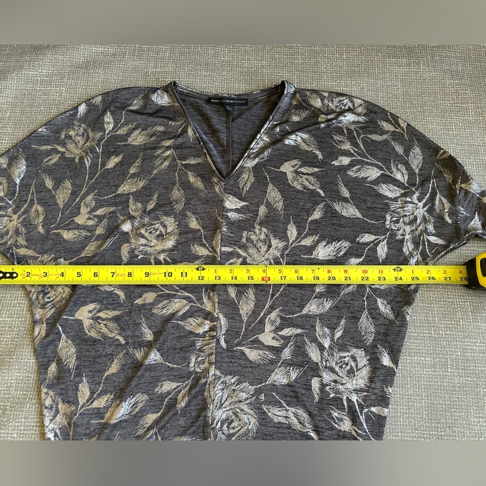 WHBM Long Sleeve Jetsetter Dolman Sleeve Tunic Silver Gray size XS - Picture 13 of 14
